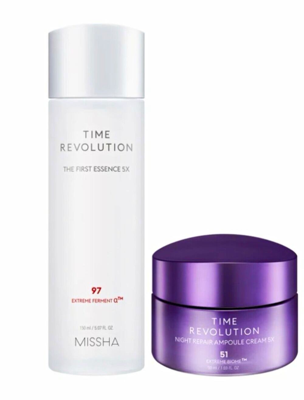 MISSHA Time Revolution Essential Care Set First Essence 5X 150ml + Cream 50ml